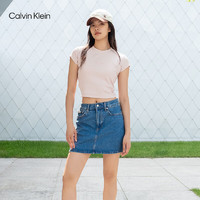 Calvin KleinJeans24春夏女士ck复古微弹A字牛仔短裙40WK833 NUV-牛仔蓝 27