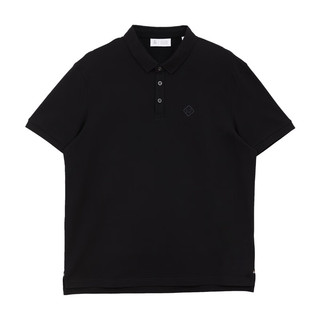 杰克·琼斯（JACK&JONES）春夏男士商务休闲通勤胸前刺绣装饰polo衫男装224206062 黑色E40 常规 黑色E40 165/88A/XS