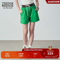 Teenie Weenie【明星同款】小熊2024年夏季高腰运动短裤休闲裤