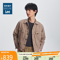 Lee日本设计24春夏标准版型男复古夹克外套休闲潮流LMT00913 卡其色 M