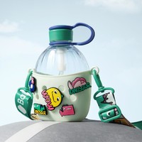 babycare 洞洞吸管水杯DIY儿童夏季直饮大容量水壶幼儿园外出便携