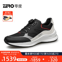 ZERO 零度Zero男鞋2024年春季轻便透气舒适旋钮拼接休闲鞋运动鞋子男 黑色 42