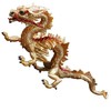 wanmole 玩模乐 新款中国神龙 恐龙模型动物玩具神话飞龙仿真动物模型塑胶儿童玩具3-10岁 超大神龙 | 长29厘米 |金色