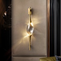 凯乔 全铜水晶壁灯 后现代师创意装饰玄关客厅卧室床头灯