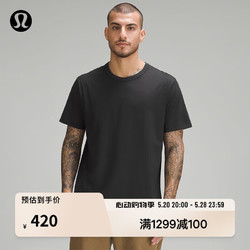 lululemon 露露乐蒙 丨Fundamental™ 男士 T 恤 速干透气 LM3BXVS 短袖 黑色 M/8