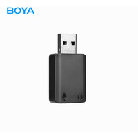 BOYA 博雅 USB外置声卡 台式笔记本电脑USB转3.5mm耳机麦克风音响箱转接器 直播麦克风一分二转接线转换头 EA2