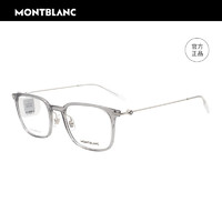 MONT BLANC万宝龙方框近视眼镜框架MB0100O 002+国产1.6镜片 002透明灰+银色