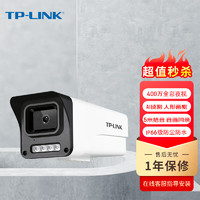 TP-LINK 普联 监控摄像头 400万高清全彩夜视红外有线监控器室外户外可拾音防水移动侦测摄像机 TL-IPC544E-W4