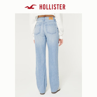 HOLLISTER24春夏新款辣妹高腰浅色水洗破洞牛仔裤 女 KI355-4232 破洞款，浅色水洗 1