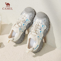 CAMEL 骆驼 溯溪鞋女撞色绑带户外鞋 L24S076620 米/银/灰/蓝 38 米/银/灰/蓝(密网款)