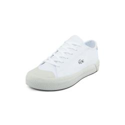 lacoste拉科斯特法国鳄鱼经典复古女鞋时尚拼接经典帆布鞋休闲鞋风