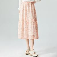 温柔风甜美碎花半身裙女2024夏季气质显瘦田园A字裙