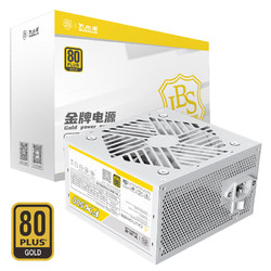 BUBALUS 大水牛 额定500W FX500白色台式电脑电源（80PLUS金牌认证/宽幅/扁平线材/智能温控/主动式PFC）