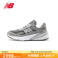new balance 女鞋美产990v6系列休闲运动鞋W990GL6 37.5 37.5 (脚长24CM)