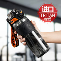 cica 私家良品 Tritan运动水杯 黑色600ml-（吸管+直饮+茶隔）