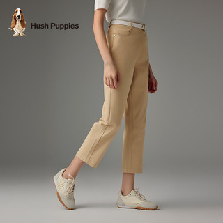 Hush Puppies暇步士女装春季贴身舒适梭织长裤 卡布奇诺 L