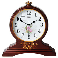 Compas 康巴丝 座钟古典欧式座钟表复古客厅装饰台钟创意床头石英钟C3099 古金色