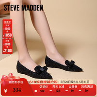 史蒂夫·马登 STEVE MADDEN史蒂夫·马登 STEVE MADDEN/思美登春季闪耀蝴蝶结尖头平底单鞋女CRUSHS 黑色 40