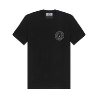 VERSACE 范思哲 V-EMBLEM系列金属色LOGO男士短袖T恤