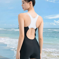 88VIP：LI-NING 李宁 泳衣女款2024新款泡温泉竞速泳衣女士专用泳装专业保守游泳衣