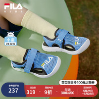 FILA 斐乐 儿童童鞋2024夏季小童男童儿童凉鞋凉鞋 雾蓝色/斐乐白-CW 24码 内长14.5cm