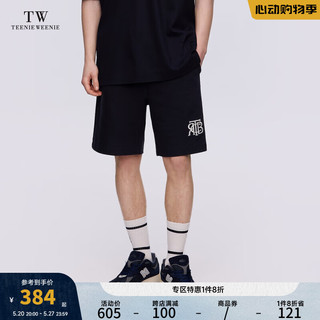 Teenie Weenie Men小熊男装休闲裤男2024夏季运动卫裤短裤男士裤子 藏青色 175/L