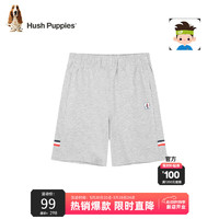 暇步士（Hush Puppies）童装儿童短裤2024夏季男童短裤五分裤 花灰 160cm