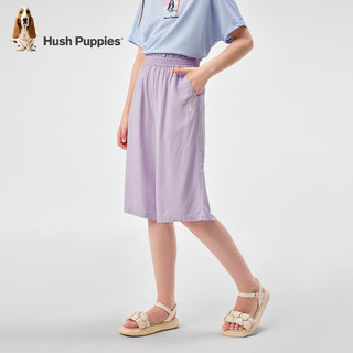 暇步士（Hush Puppies）童装女童七分裤2024夏装儿童短裤 暮山紫 105cm