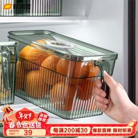 欧润哲冰箱保鲜盒食品级冷藏冷冻储物盒厨房蔬菜水果鸡蛋大号透明收纳盒 大号透明冰箱保鲜盒