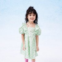 巴拉巴拉 [碎花公主裙】儿童裙子童装女童连衣裙2024新款夏装泡泡袖