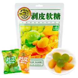 徐福记糖果巧克力_徐福记 剥皮软糖混味225g葡萄芒果汁橡皮糖果汁含量
