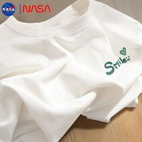 NASAOVER NASA重磅情侣纯棉短袖t恤男2024新款复古ins夏季潮牌宽松半袖上衣