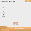 CHARLES & KEITH CHARLES＆KEITH2021春季CK5-32120245半宝石装饰女士个性开口戒指 Rose Gold玫瑰金色
