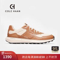 colehaan/歌涵 男士运动鞋 24年春夏季缓震增高防滑皮面休闲鞋C38604 白色/棕色 42