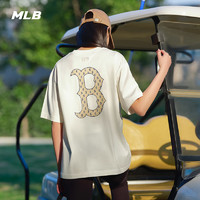 88VIP：MLB 官方 男女情侣复古老花纯棉短袖大logo休闲T恤24夏季新款TSM03