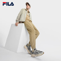 FILA 斐乐 官方MARS 1S+男鞋复古运动鞋新款火星鞋跑步鞋 烟灰/鸽子灰-QD