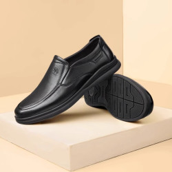 骆驼 男鞋2024春季新款真皮一脚蹬爸爸鞋英伦父亲商务正装休闲皮鞋