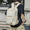 Lee 男士双肩包大学生书包初中高中大容量背包潮牌旅行包卡其色