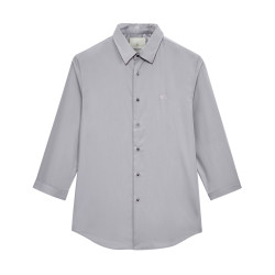 peacebird太平鸟男装奥莱夏季新款刺绣中袖衬衫潮流男士青年休闲时尚