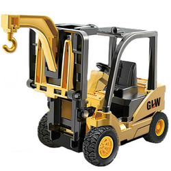 GLW 钢力威 儿童合金工程车玩具仿真模型车滑行挖掘机男孩礼物 合金叉车
