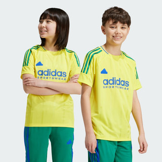 adidas休闲上衣短袖T恤男大童儿童夏季阿迪达斯轻运动 柠檬黄/钴蓝/烟绿 140CM