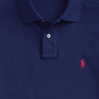 Polo Ralph Lauren 拉夫劳伦男装 经典款修身网眼布短袖网球衫RL13503 400-蓝色 L
