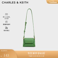 CHARLES & KEITH CHARLES&KEITH复古迷你单肩包斜挎包女零钱包包女包女士CK6-60781906 Green绿色 XS