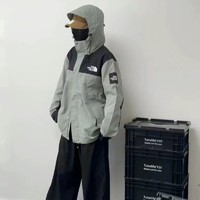 百亿补贴：THE NORTH FACE 正品冲锋衣学生情侣男女拼接外套防水连帽拼色撞色NJ3BP52N