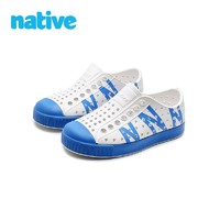 native 儿童洞洞鞋夏季新品3N印花男女同款沙滩包头凉鞋 3N|法蓝色 24码（150mm）