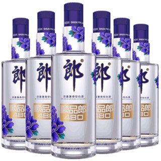 88VIP：LANGJIU 郎酒 顺品郎蓝顺浓酱兼香型白酒45度480ml*6瓶