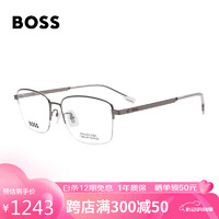 HUGO BOSS 近视眼镜框男款商务半框气质超轻镜架光学眼镜架1474F  R81 55mm
