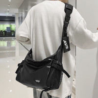 JINSHIWQ 斜挎包大容量男士运动健身包包潮工装机能邮差包休闲单肩通勤背包