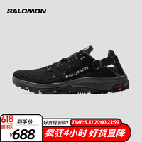 萨洛蒙（Salomon）男款 户外运动休闲舒适日常透气轻便溯溪凉鞋 TECHAMPHIBIAN 5 黑色 471151 8.5 (42 2/3)