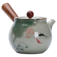 每尚 新中式手绘荷花陶瓷泡茶壶 250ml